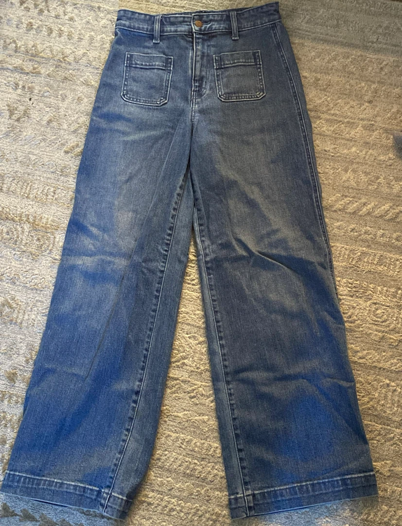 old navy wide leg jeans size 4
