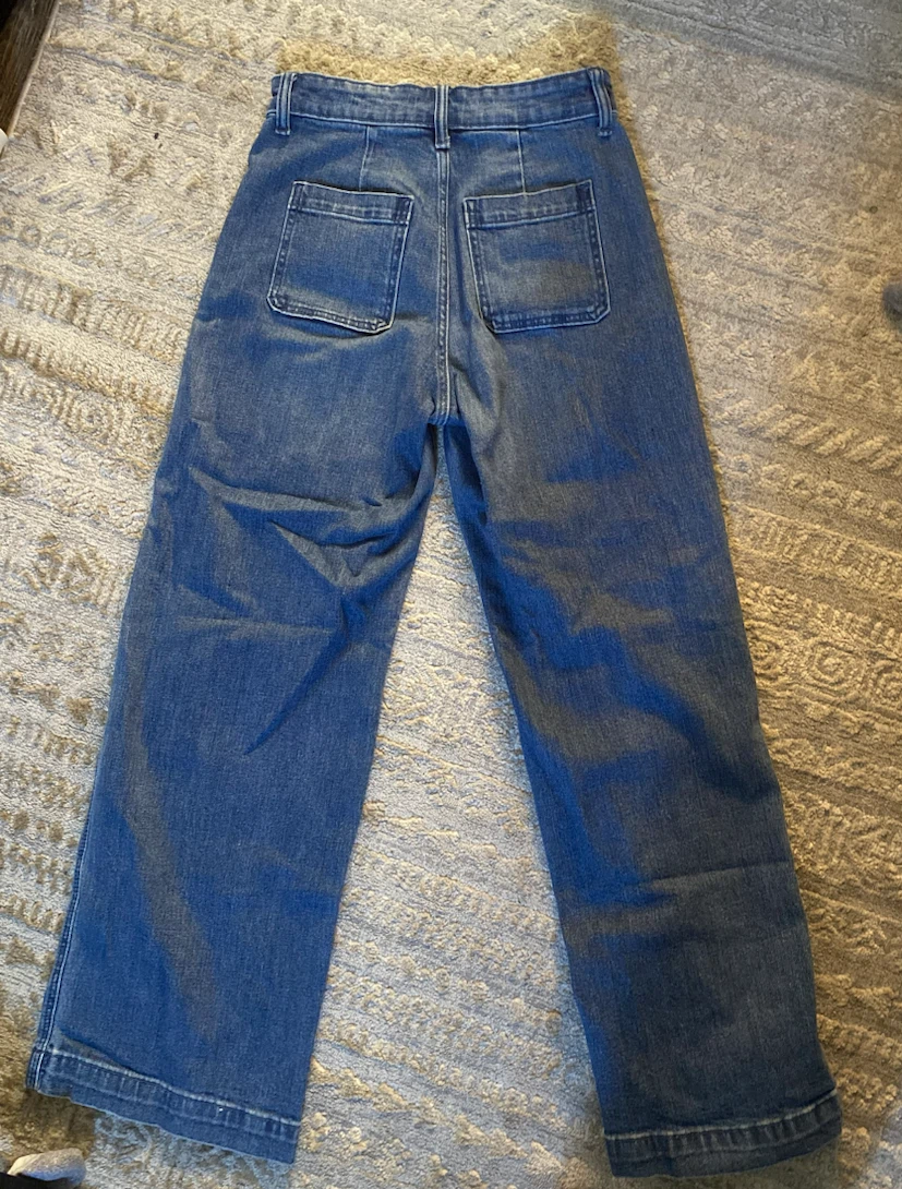 old navy wide leg jeans size 4 - photo 2