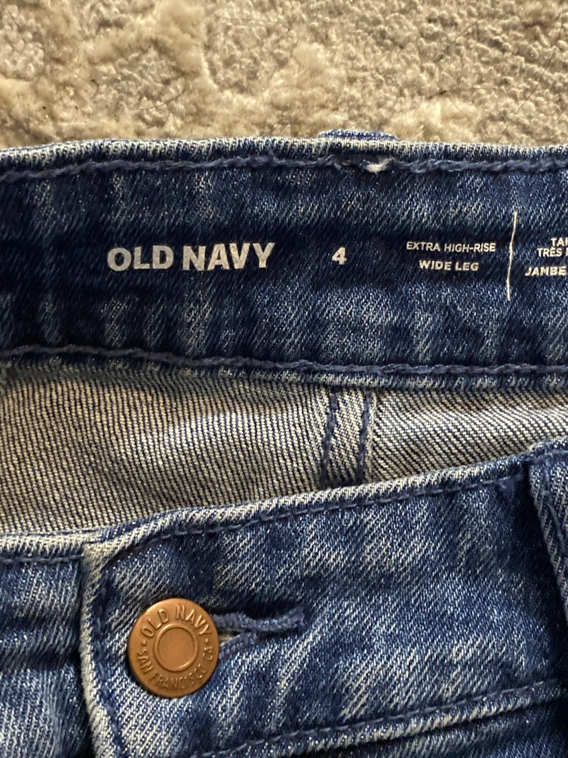 old navy wide leg jeans size 4 - photo 3