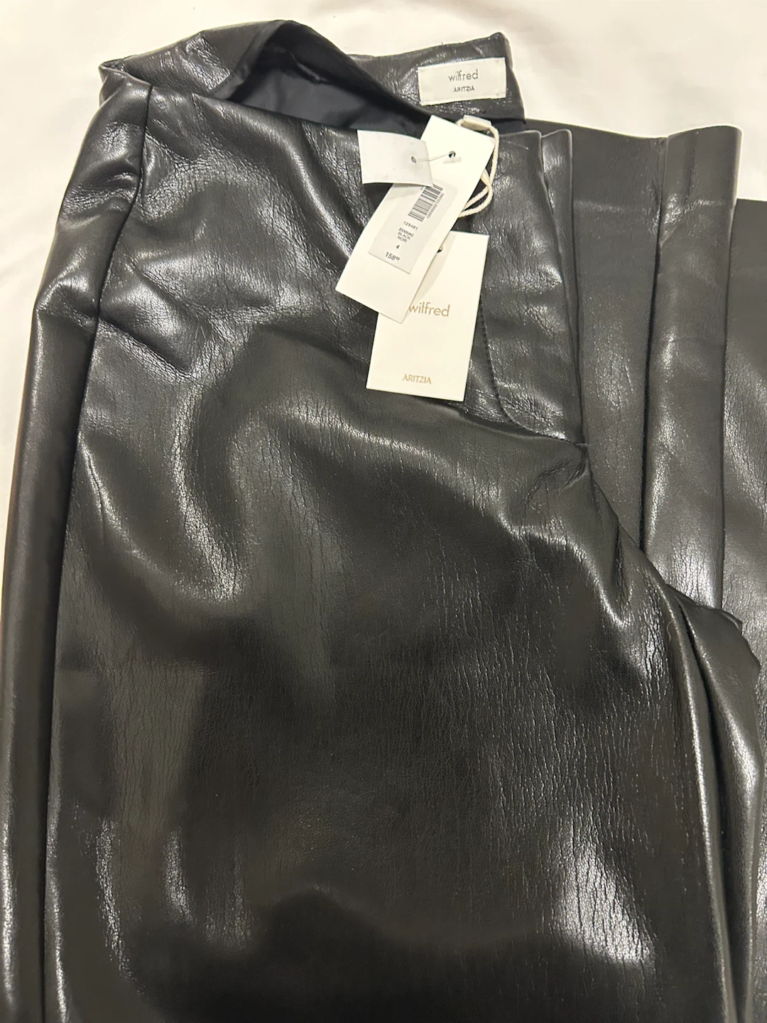 Wilfred Black Faux Leather Pants