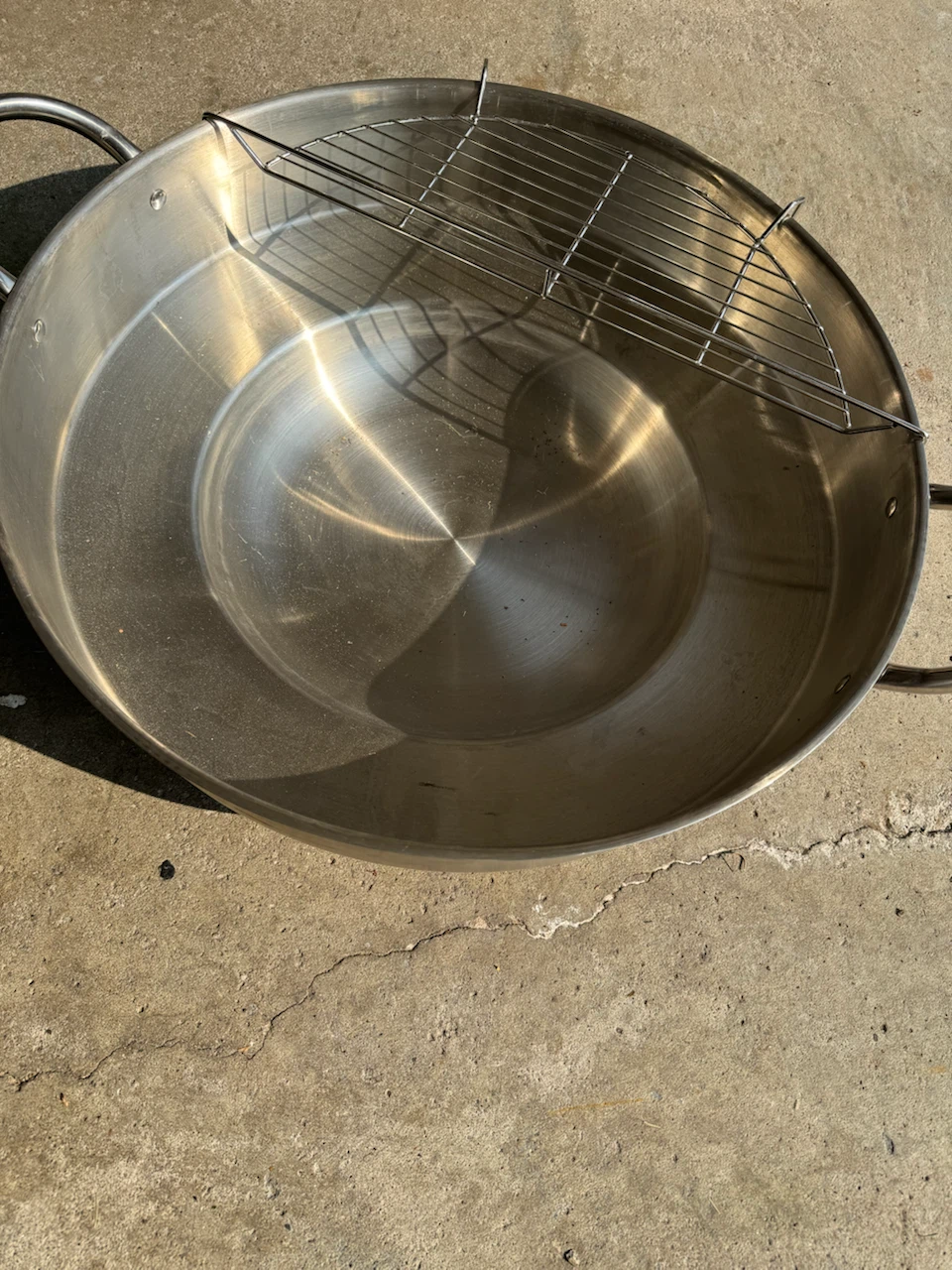 Stainless Steel Wok with Rack