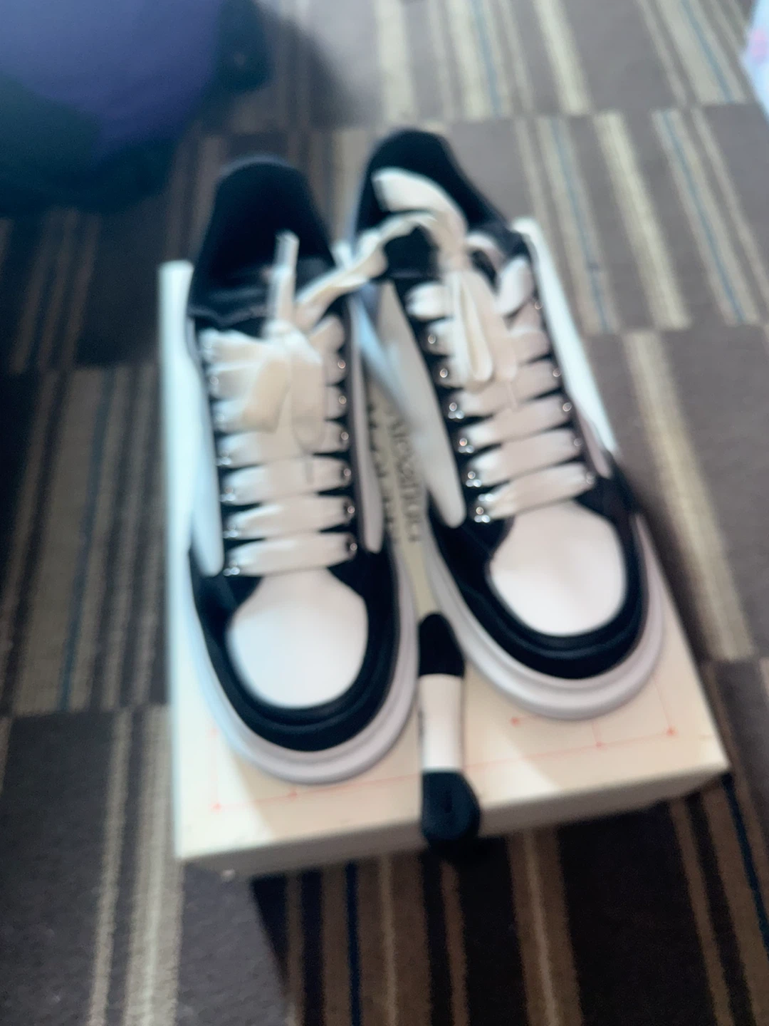 Alexander McQueen Black & White Sneakers - photo 2