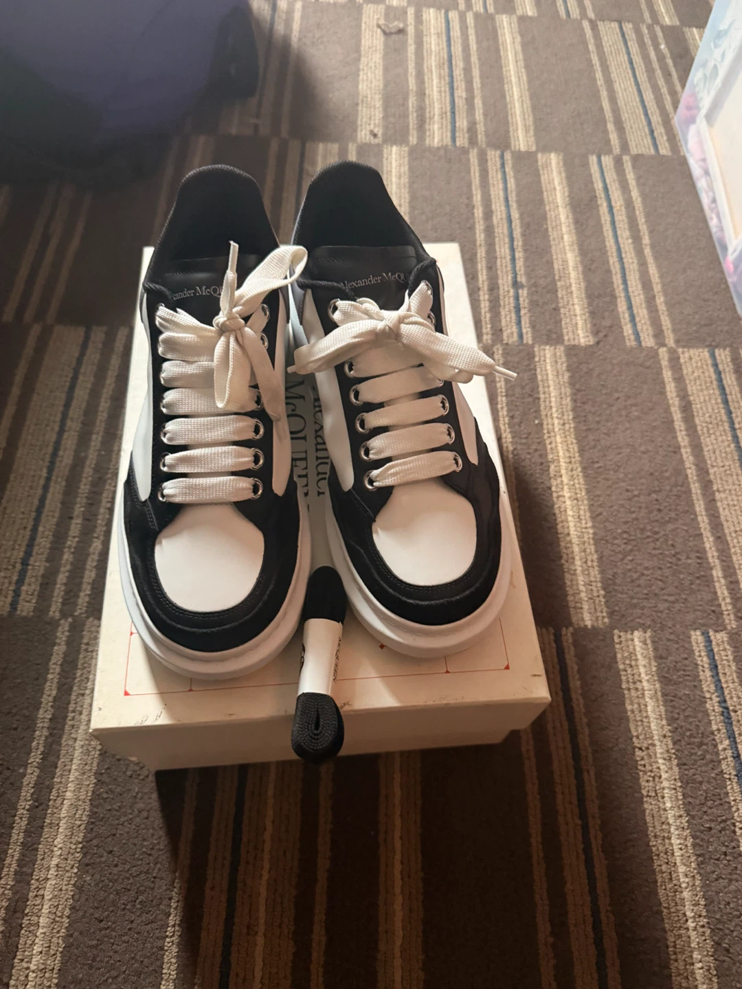 Alexander McQueen Black & White Sneakers - photo 3