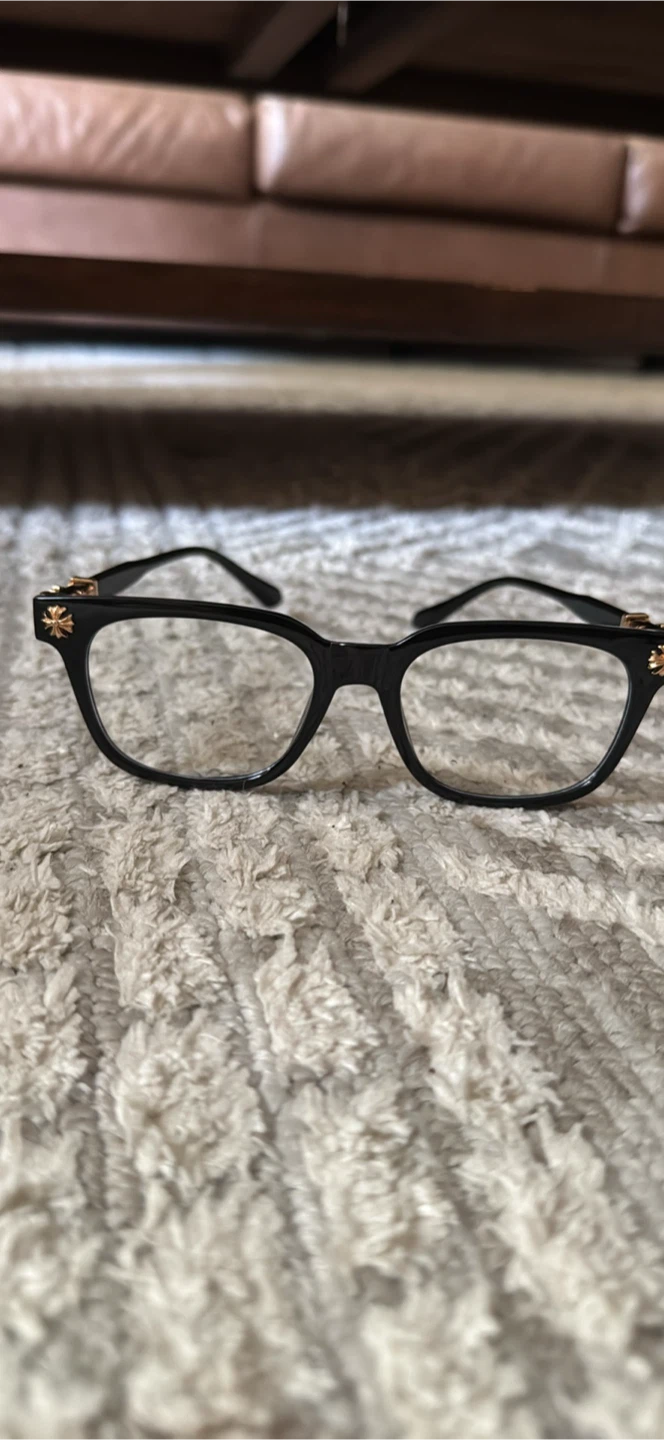 Chrome heart glasses