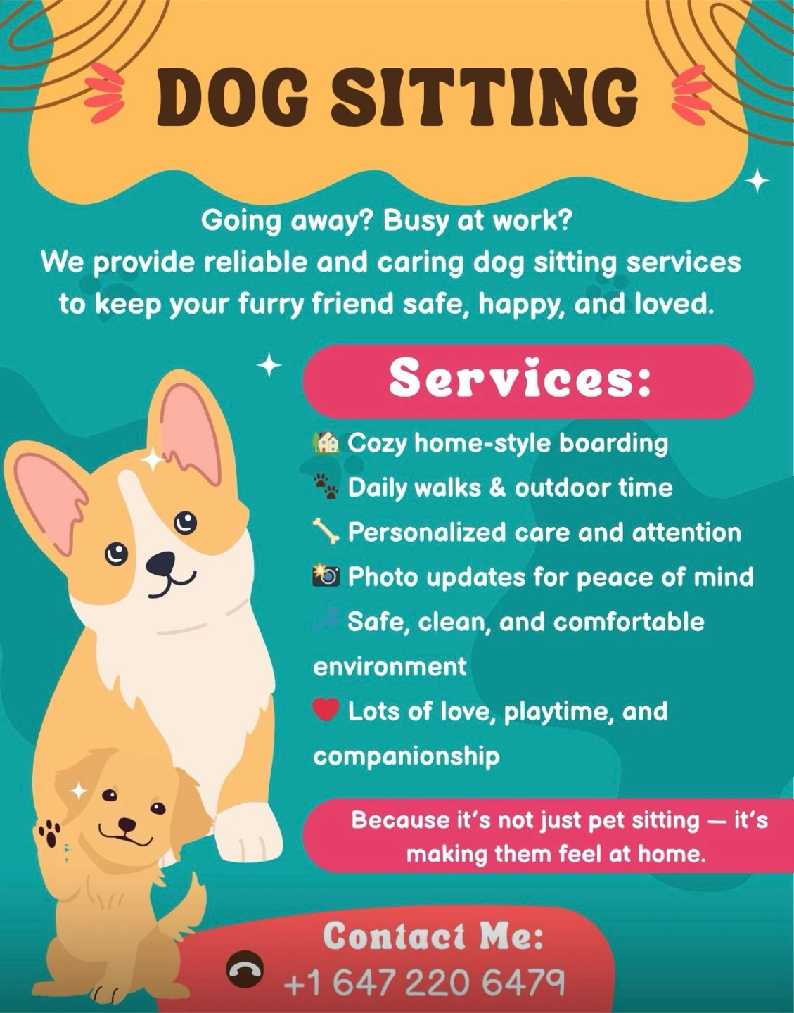 Dog Sitting Services Available