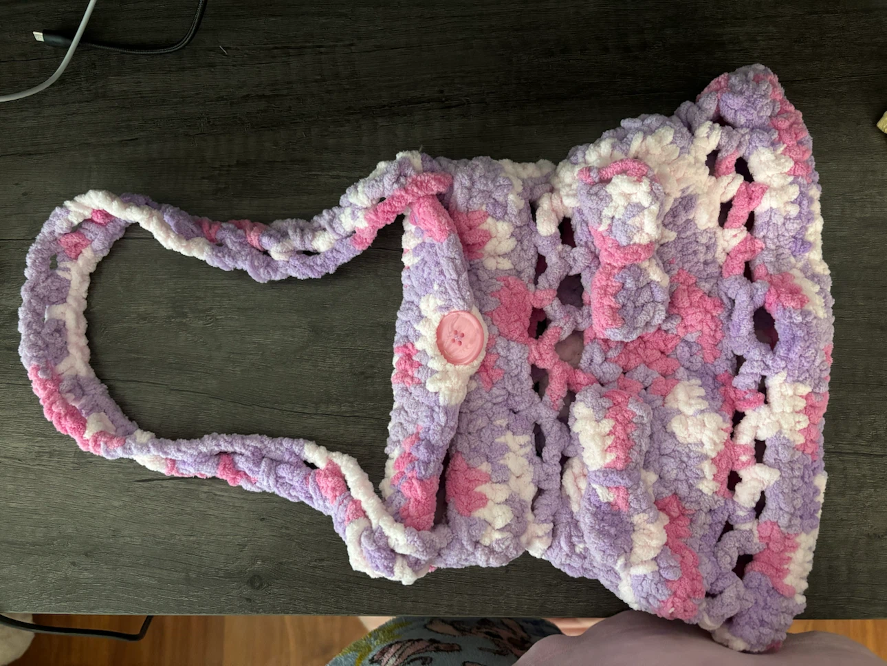 Crocheted Plush Bag