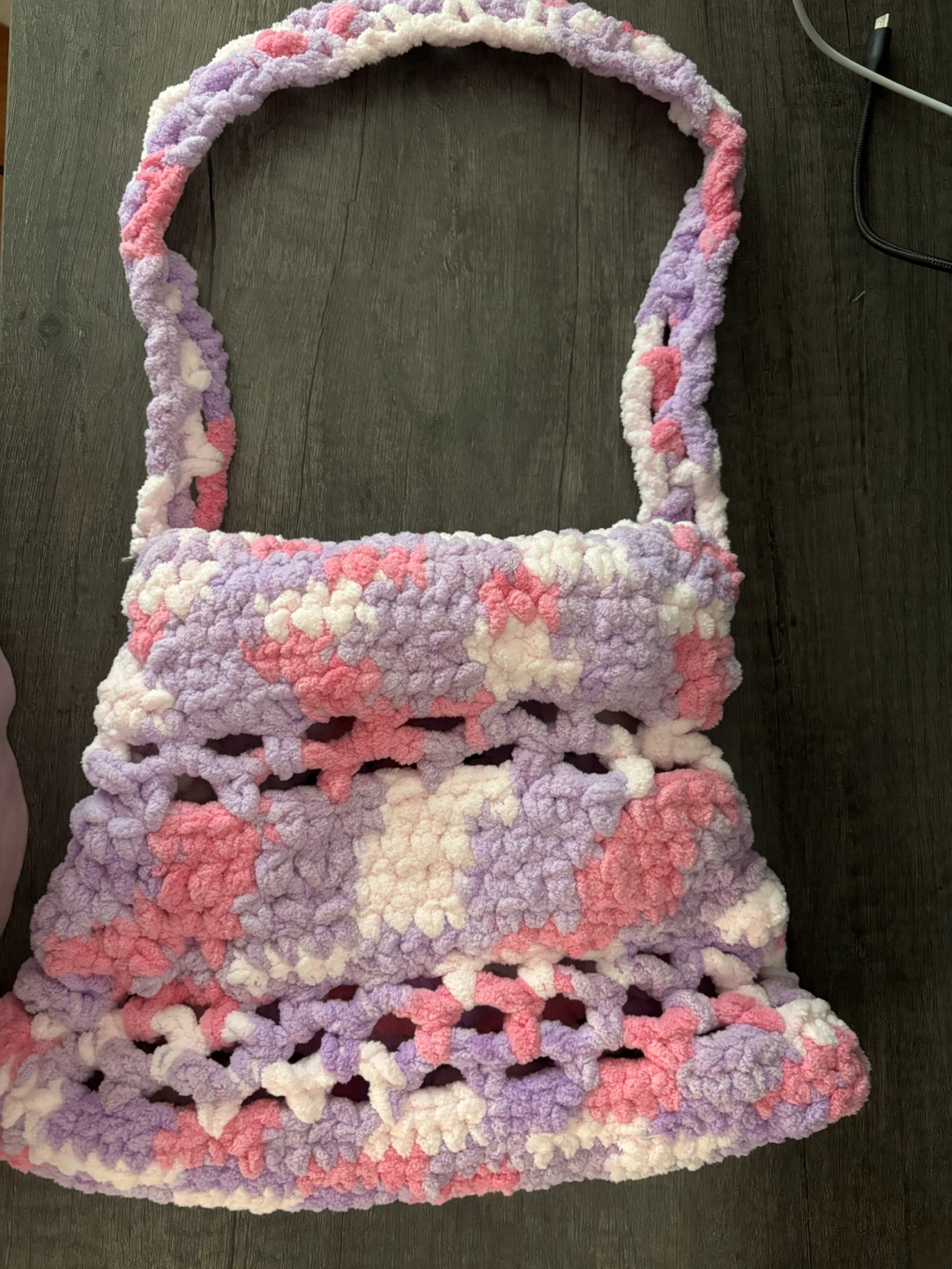 Crocheted Plush Bag - photo 2