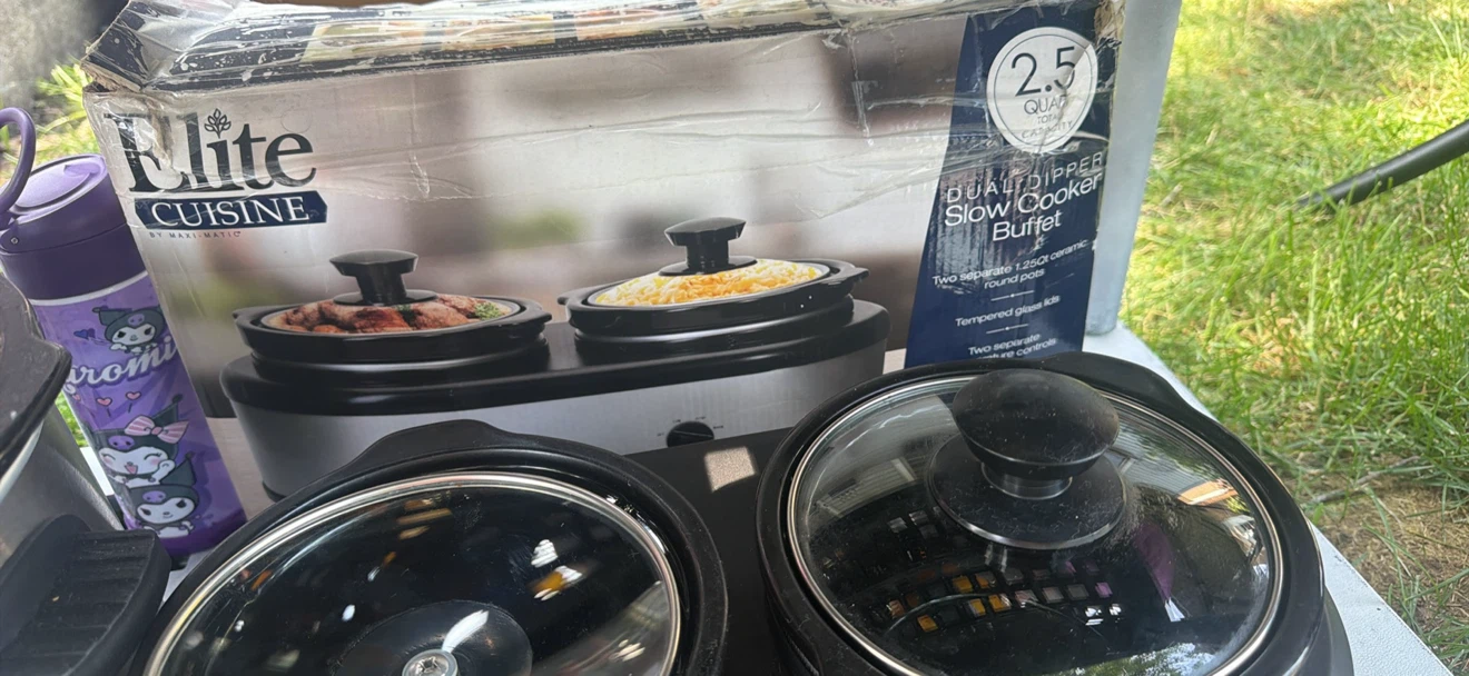 Elite Cuisine Dual Dipper Slow Cooker Buffet 2.5 Quarts - photo 3