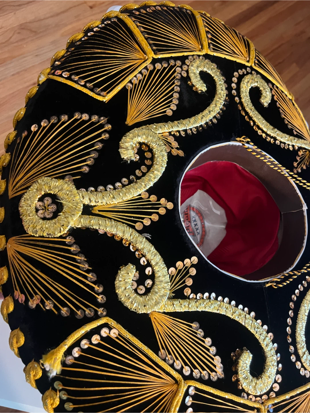 Black and Gold Mariachi Sombrero Hat - photo 5