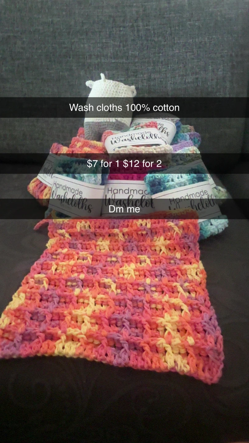 Handmade 100% Cotton Washcloths