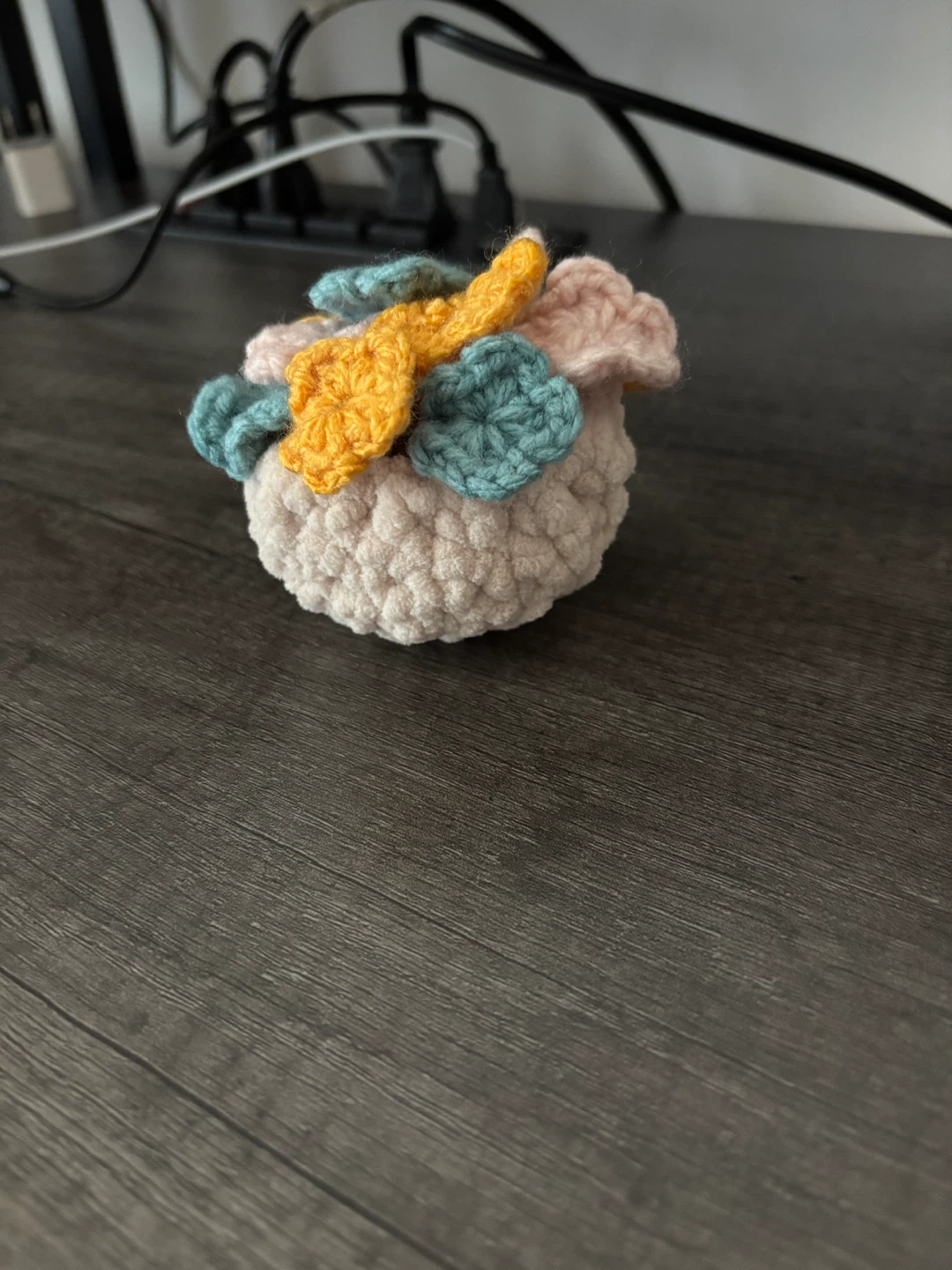 Handmade Crochet Flower Pot Decor