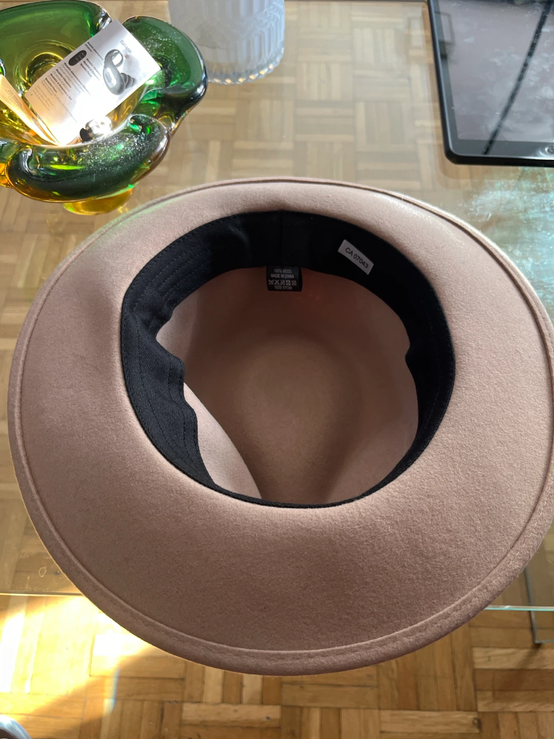 Tan Wool Fedora Hat - Size 57cm - photo 2