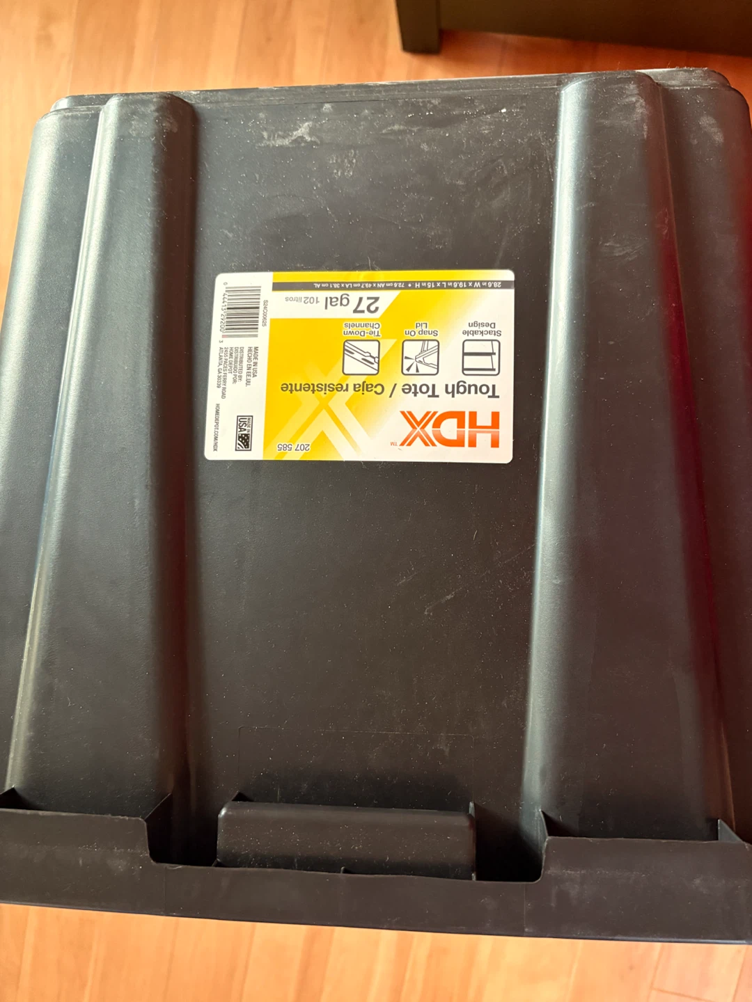 HDX Tough Tote 27 Gallon Storage Bin - photo 2