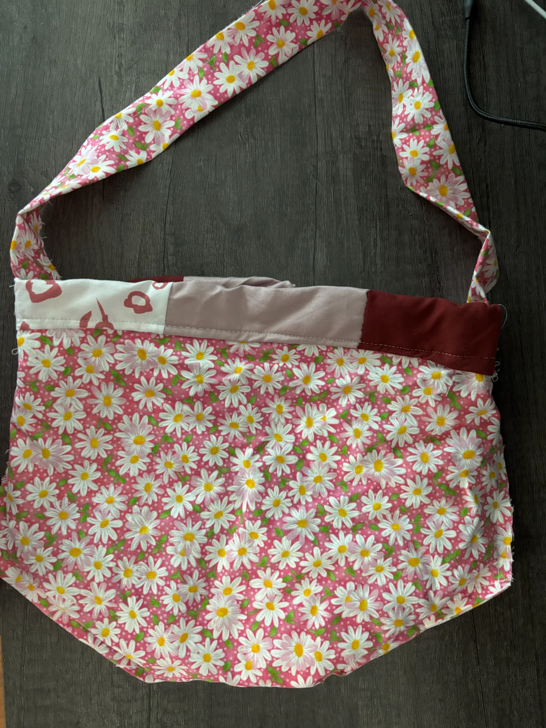 Handmade Patchwork Daisy Shoulder Bag