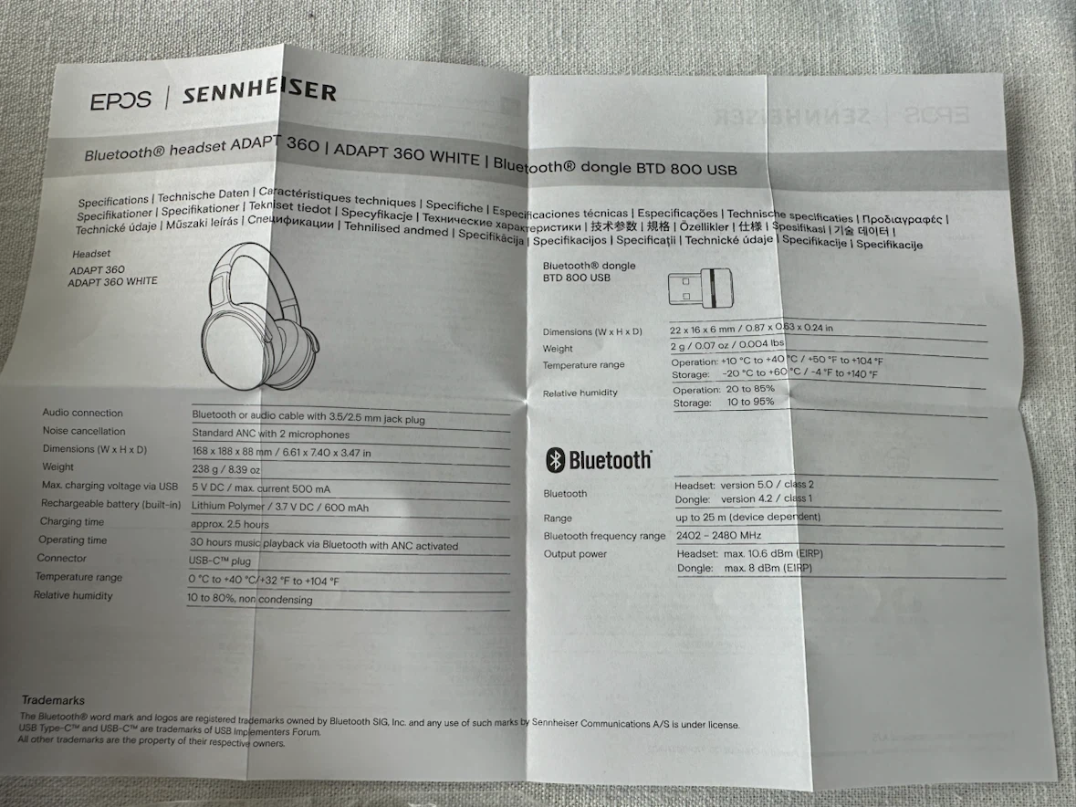 EPOS | SENNHEISER ADAPT 360 Bluetooth Headset - photo 2