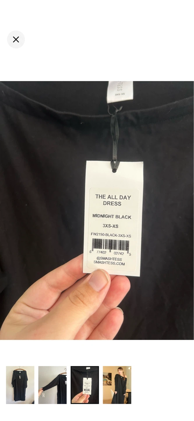 SmashTess Black "The All Day Dress" - 3XS-XS - photo 3