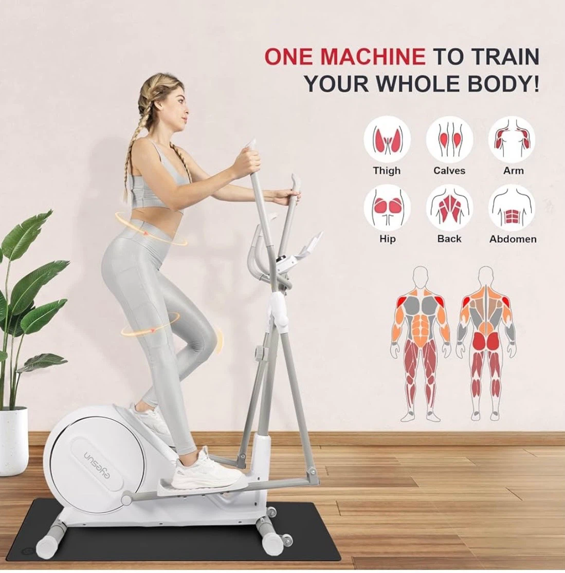 Elliptical Exercise Machine with 16-Level Magnetic Resistance - photo 2