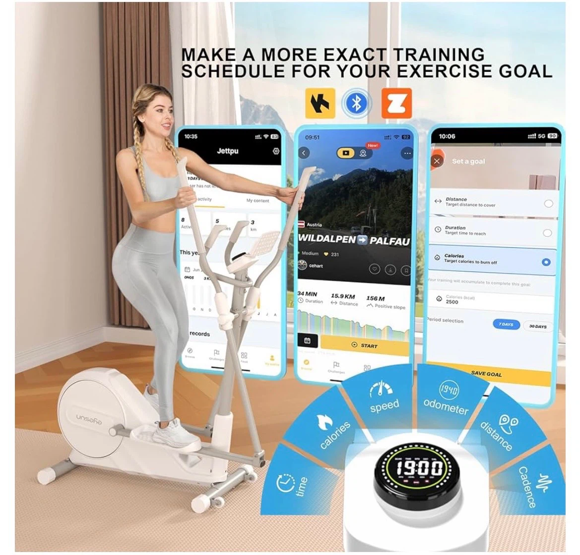 Elliptical Exercise Machine with 16-Level Magnetic Resistance - photo 4
