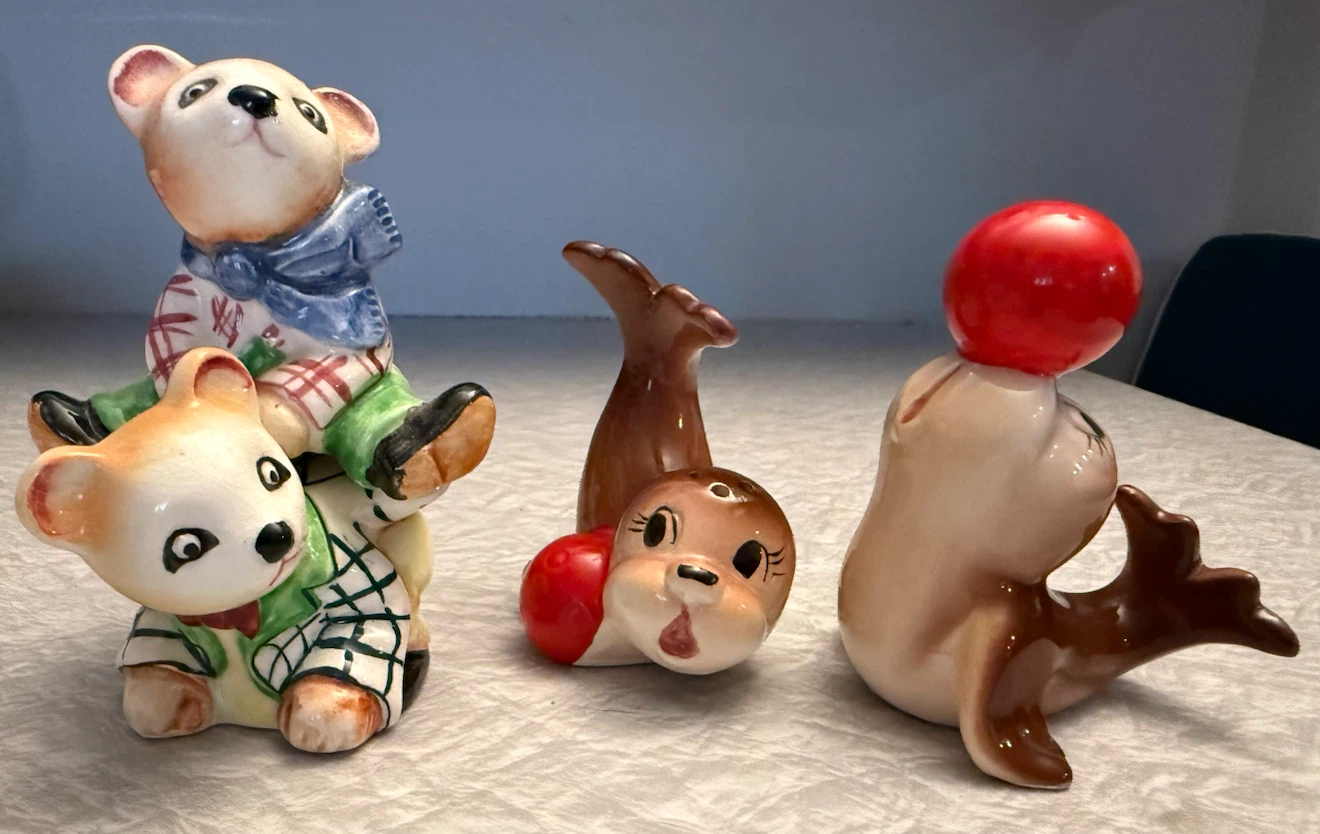 Circus Bears and Seals Salt and Pepper Set
