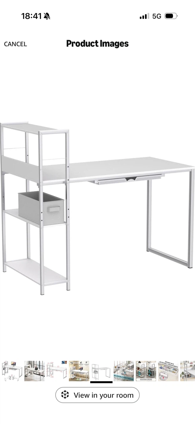 White home work/office desk - photo 4