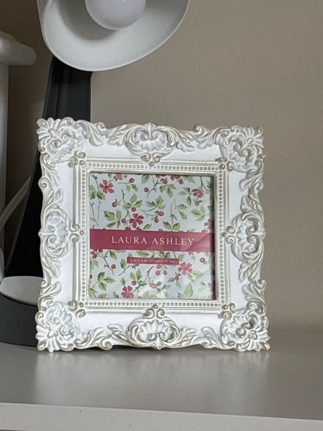 Laura Ashley White Ornate Photo Frame 4x4
