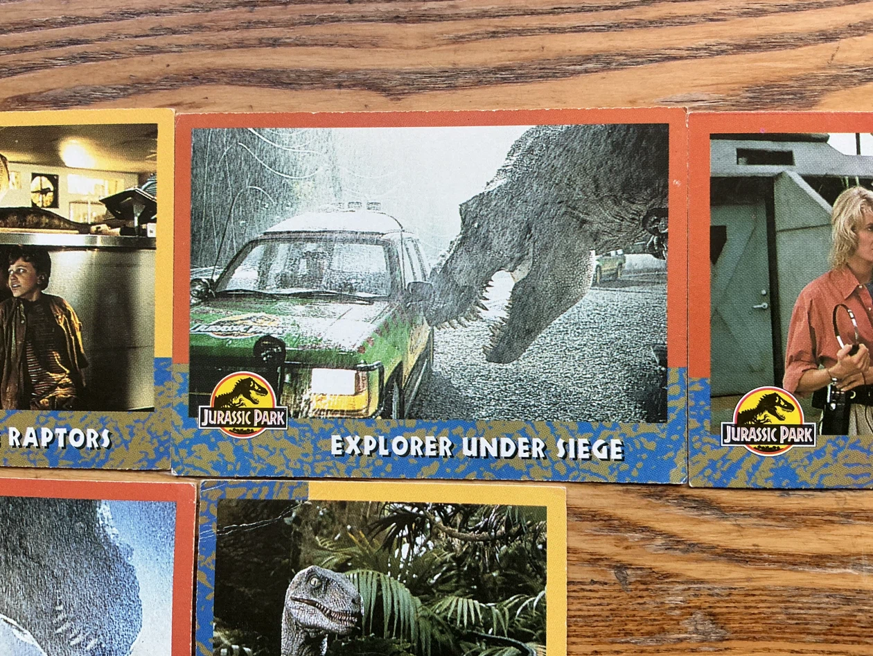 6 Vintage 1993 JURASSIC PARK TOPPS Trading Cards - photo 4