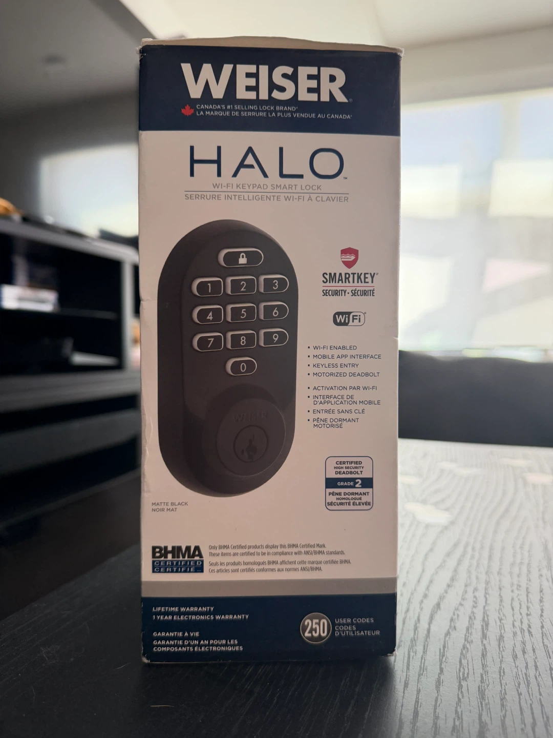 Weiser Halo Wi-Fi Keypad Smart Lock - Matte Black - BNIB - photo 2