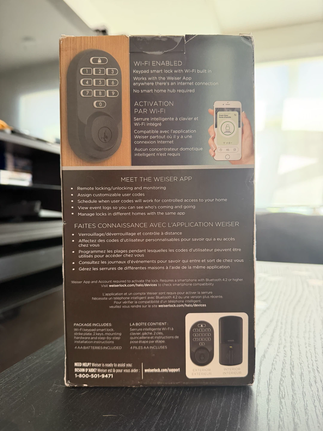 Weiser Halo Wi-Fi Keypad Smart Lock - Matte Black - BNIB - photo 3
