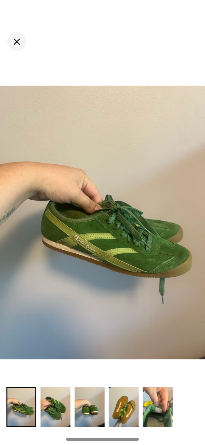 Champion Green Suede Sneakers