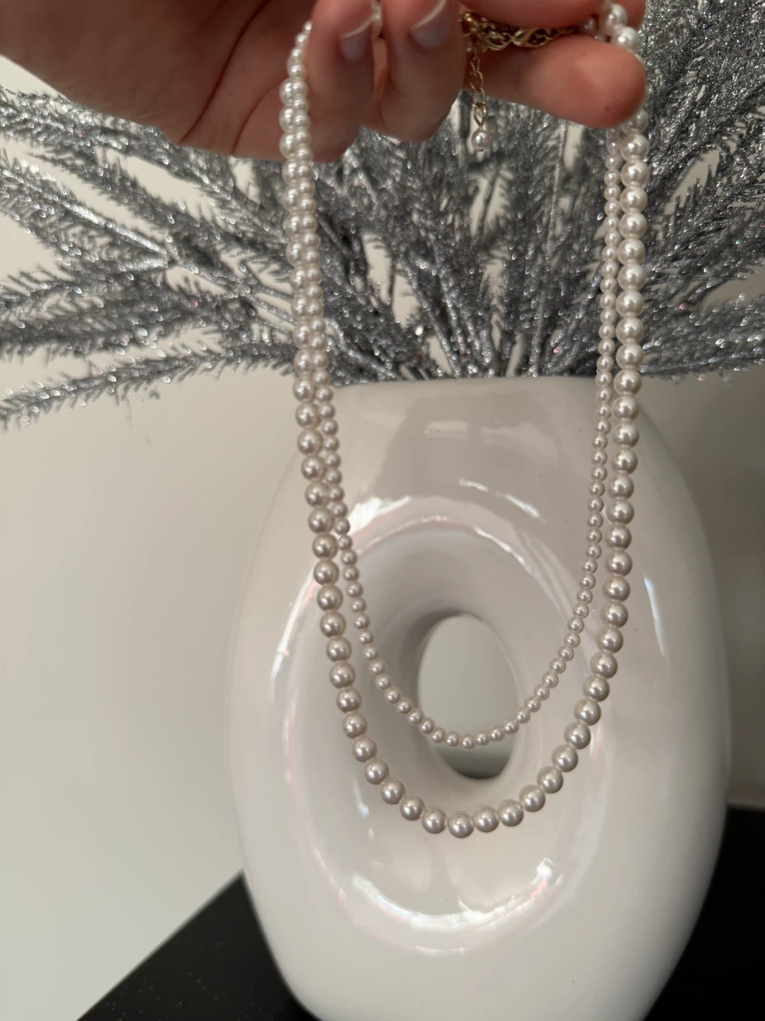 Versatile Double Layer Faux Pearl Necklaces (2)