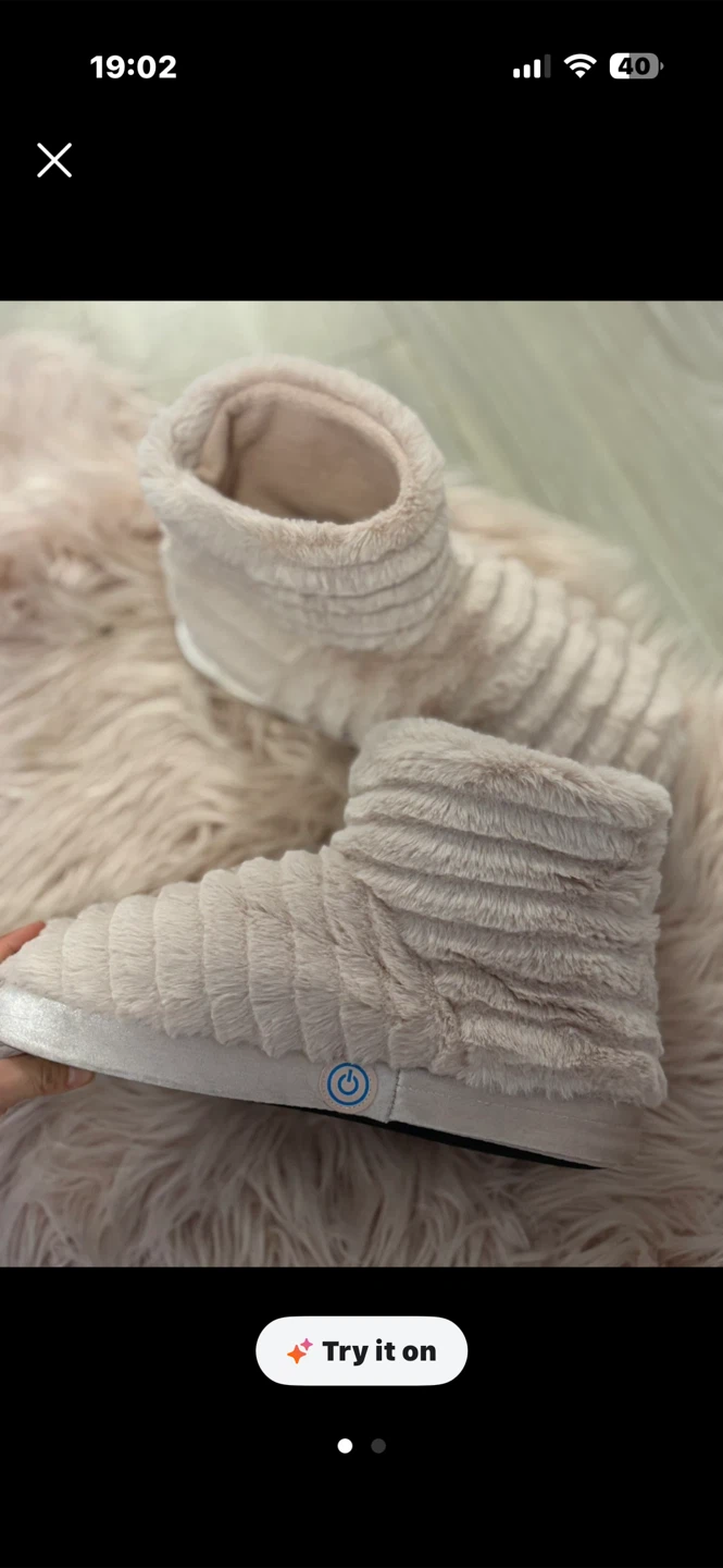 Women's Plush Boot Slippers - photo 2