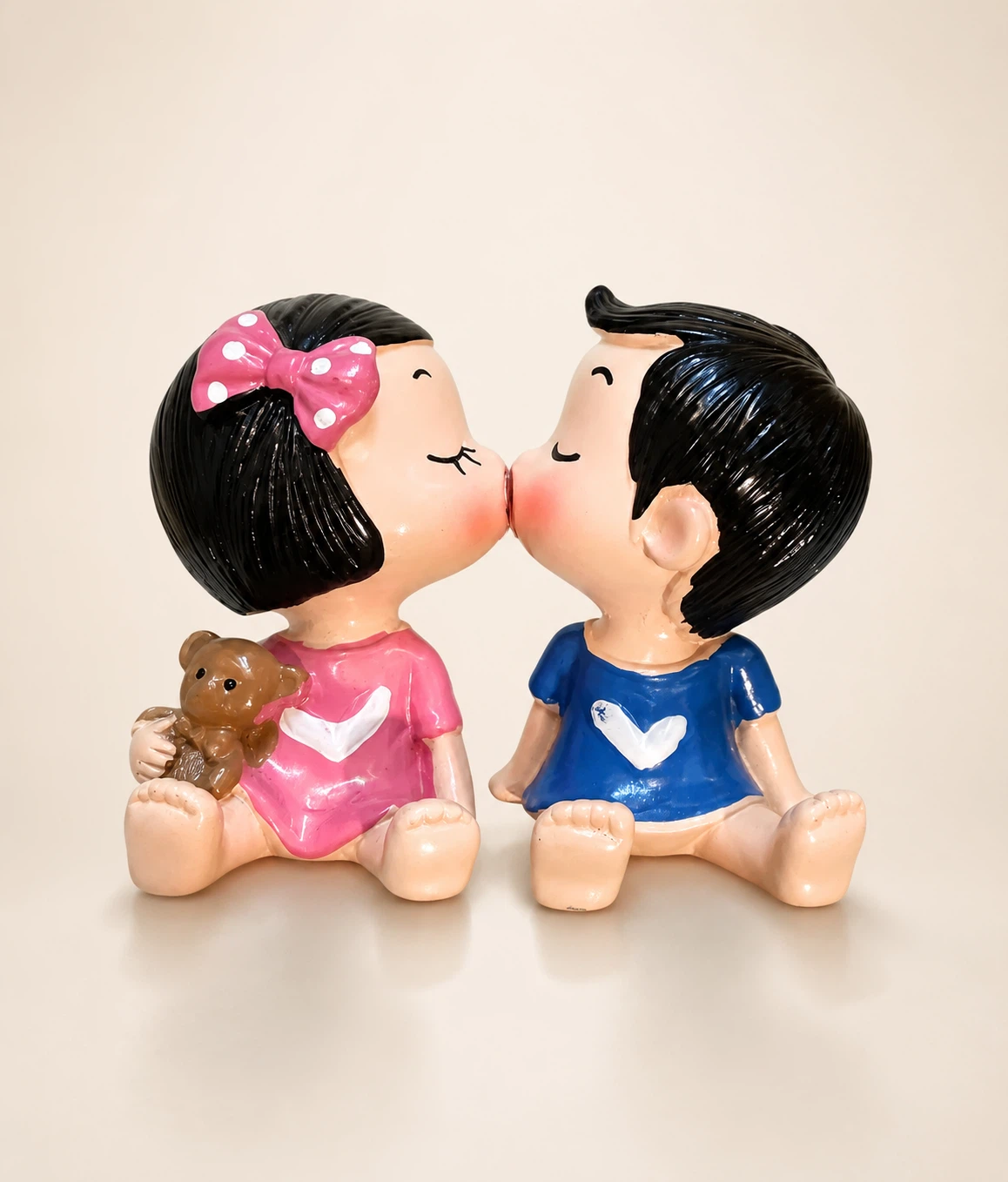 For Rent-Kissing Couple Figurine with Teddy Bear