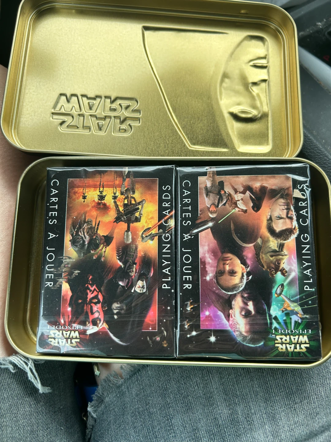 Star Wars Episode I  Collector Tin with 2 Decks of Playing Cards - photo 2