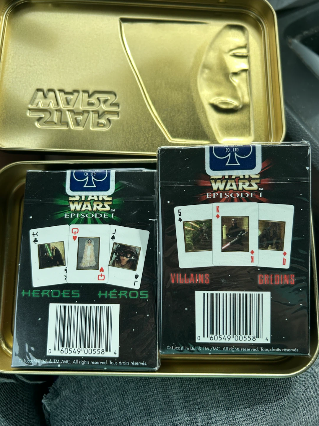 Star Wars Episode I  Collector Tin with 2 Decks of Playing Cards - photo 4