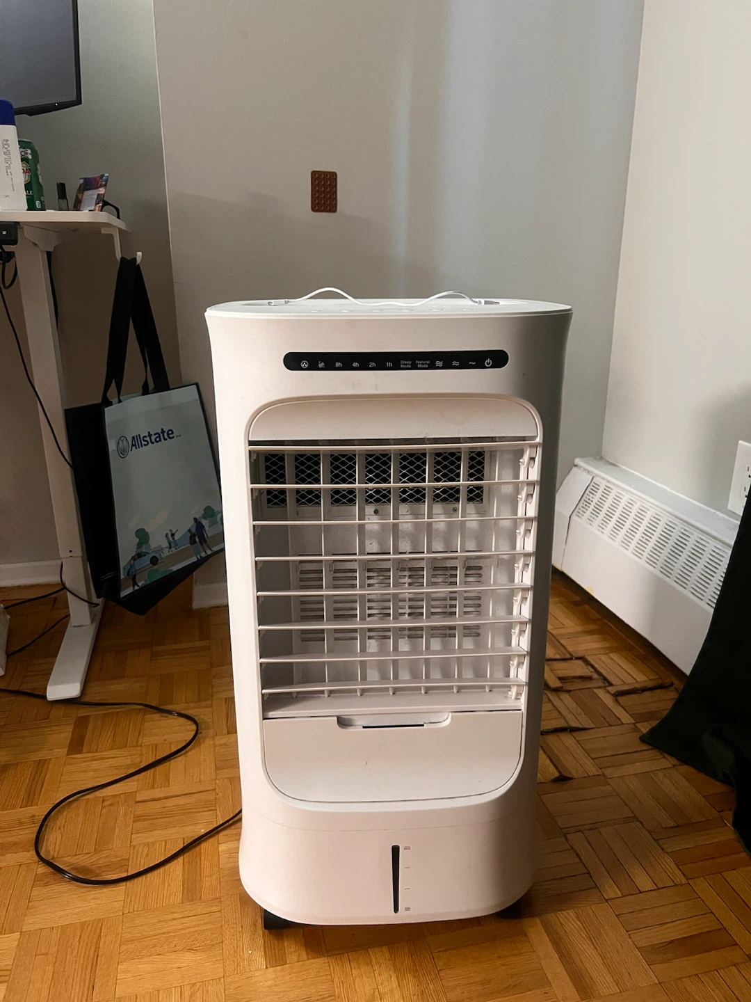 COSTWAY White Portable Evaporative Air Cooler Fan