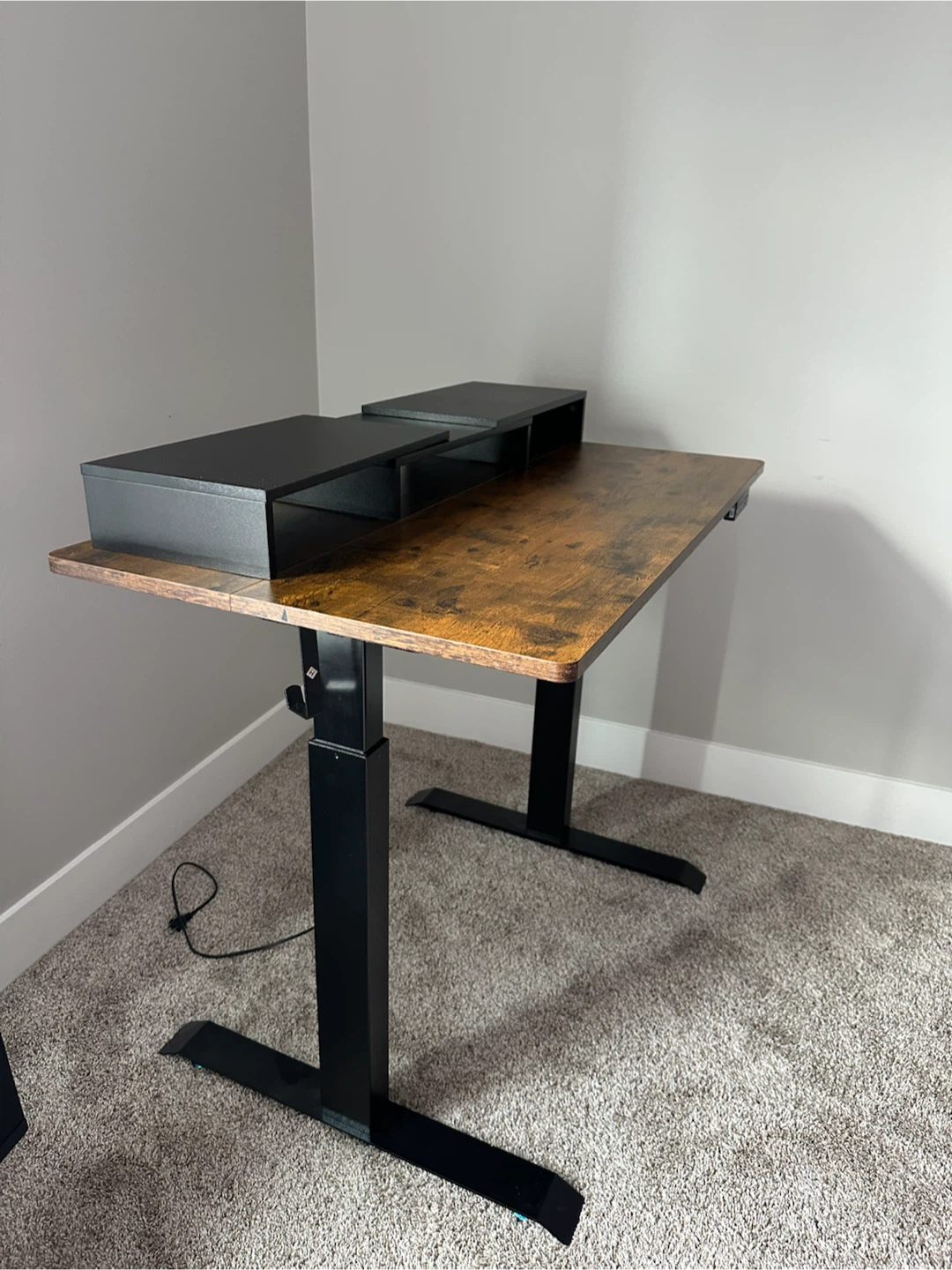 Adjustable Height Standing Desk with Monitor Riser - photo 2