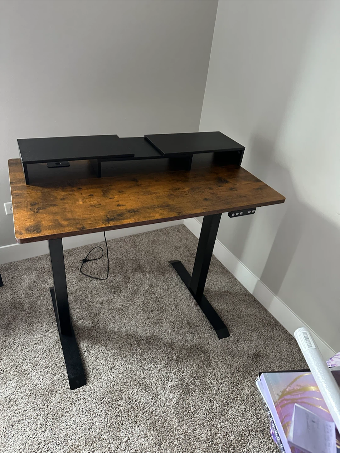 Adjustable Height Standing Desk with Monitor Riser - photo 3