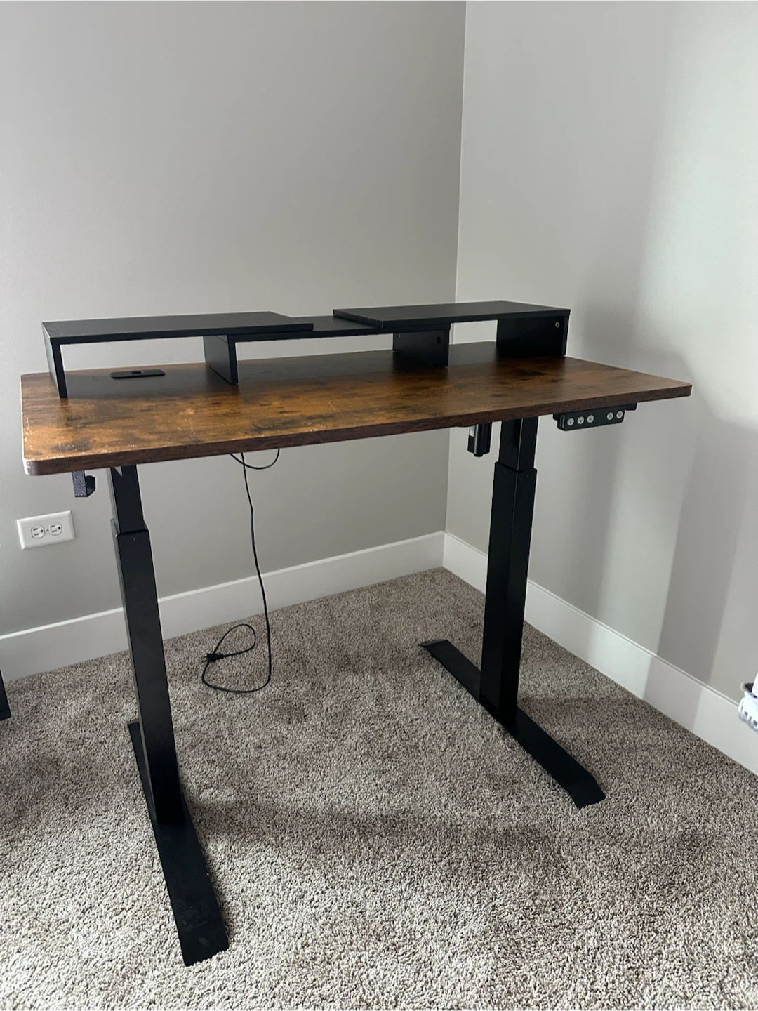 Adjustable Height Standing Desk with Monitor Riser - photo 4