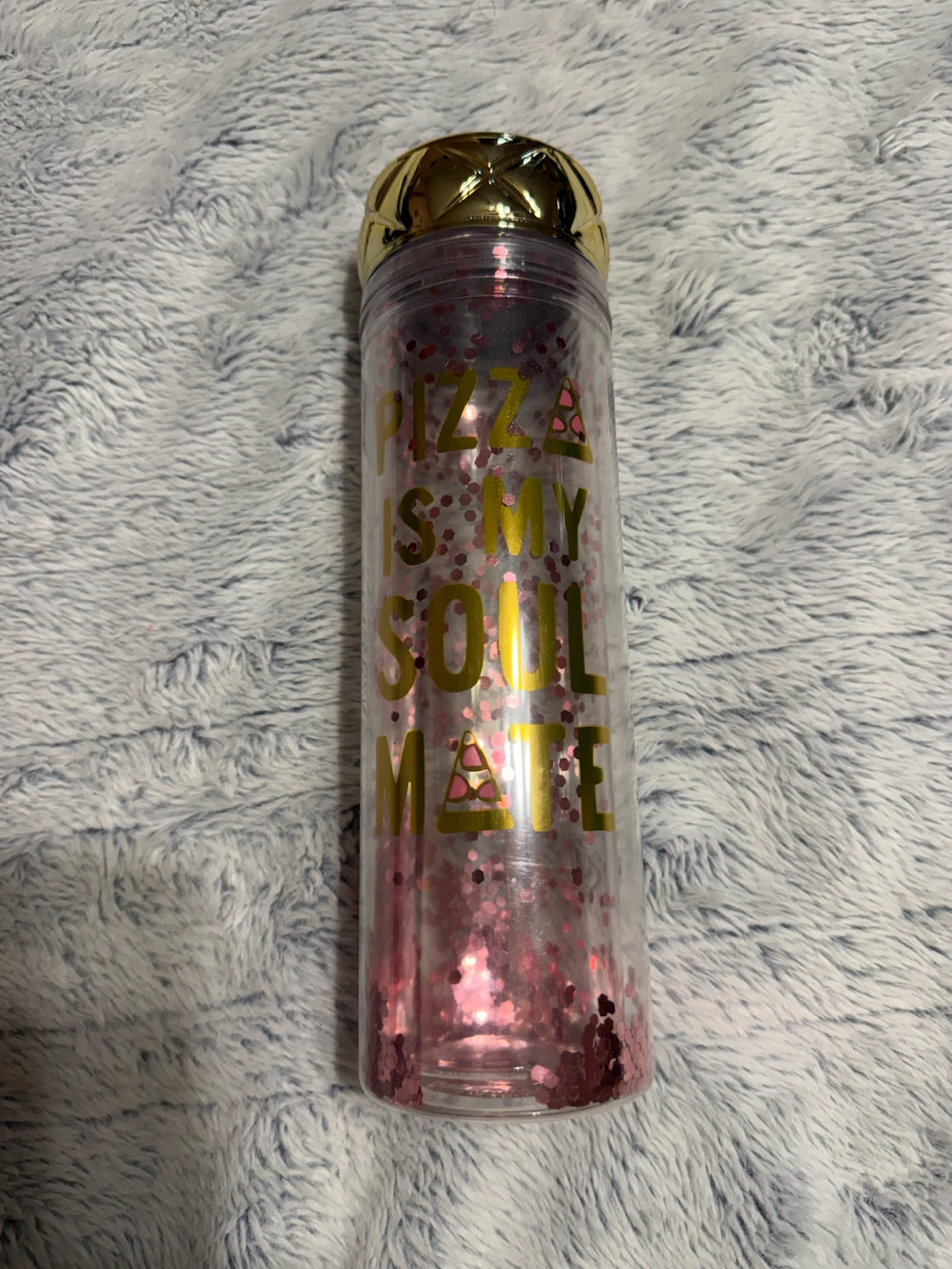 Glitter Tumbler - Pizza is My Soul Mate