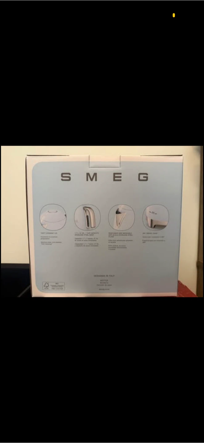 Smeg Kettle - 1.7 L, Stainless Steel, Pastel Blue - BNIB - photo 3