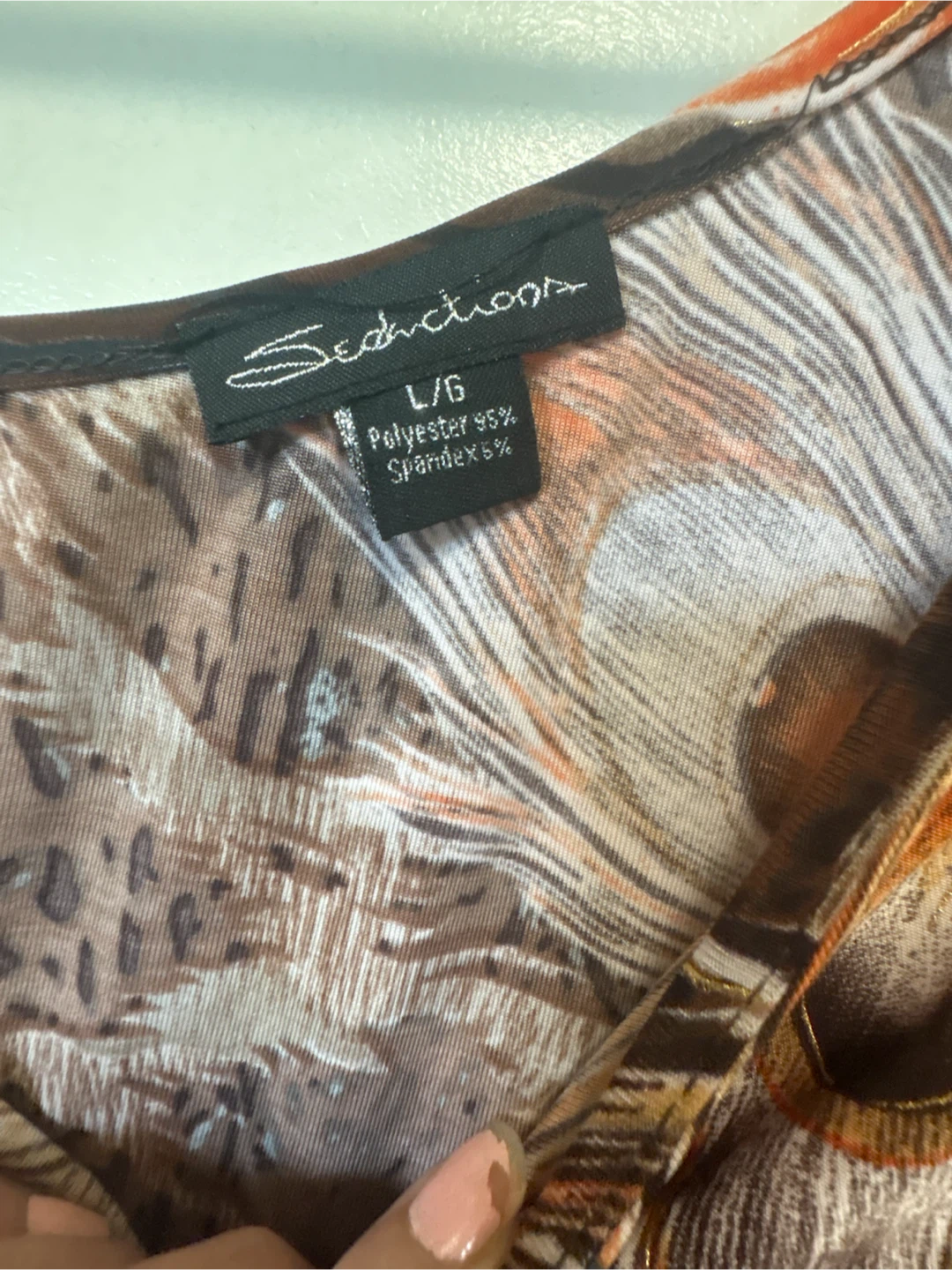 Seduction Orange Gold Brown Print Dress - photo 4