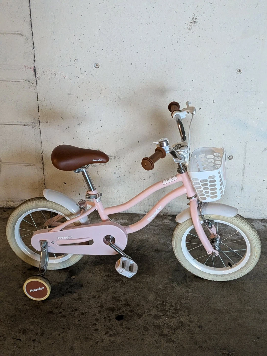 Pink Kids' Bike with Training Wheels- Kids