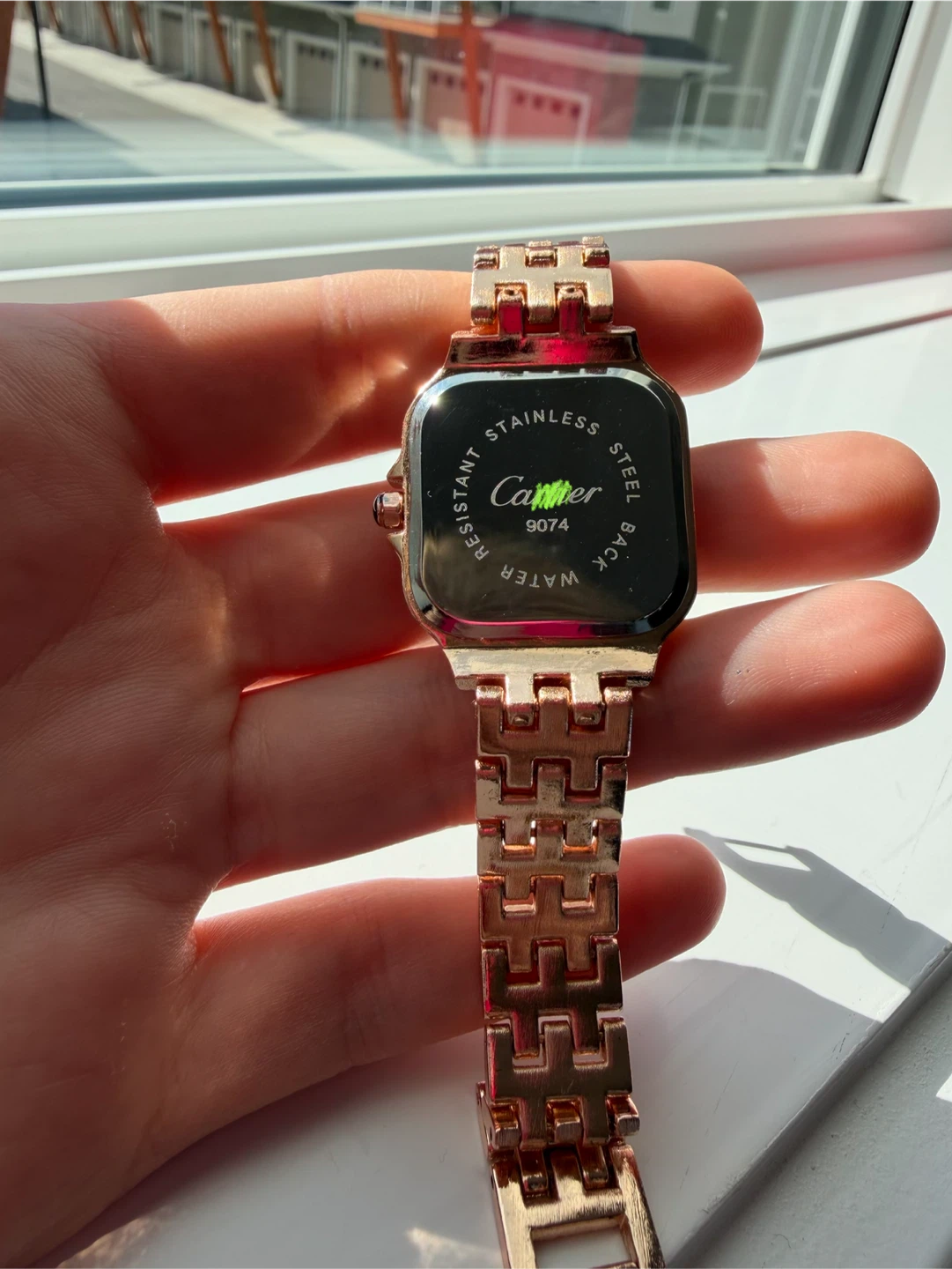 Stainless Steel Rose Gold Watch with Diamonds - photo 5