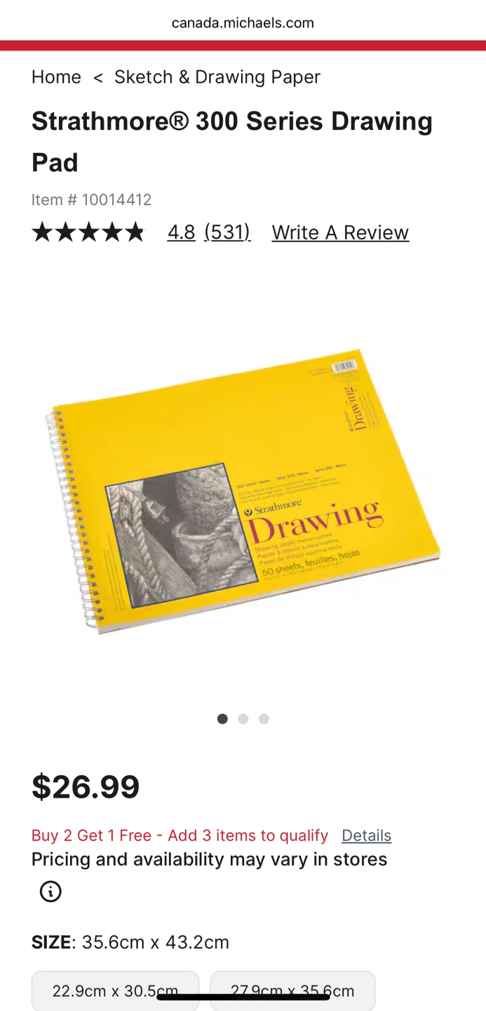 Strathmore Sketch Pad 14" x 17" - photo 4