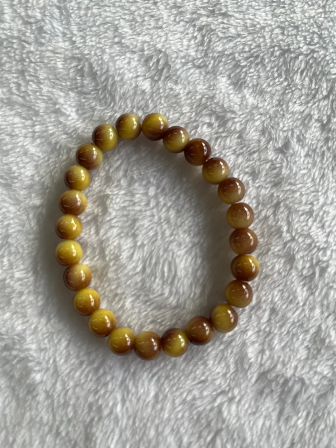 Beaded Bracelet Yellow Brown