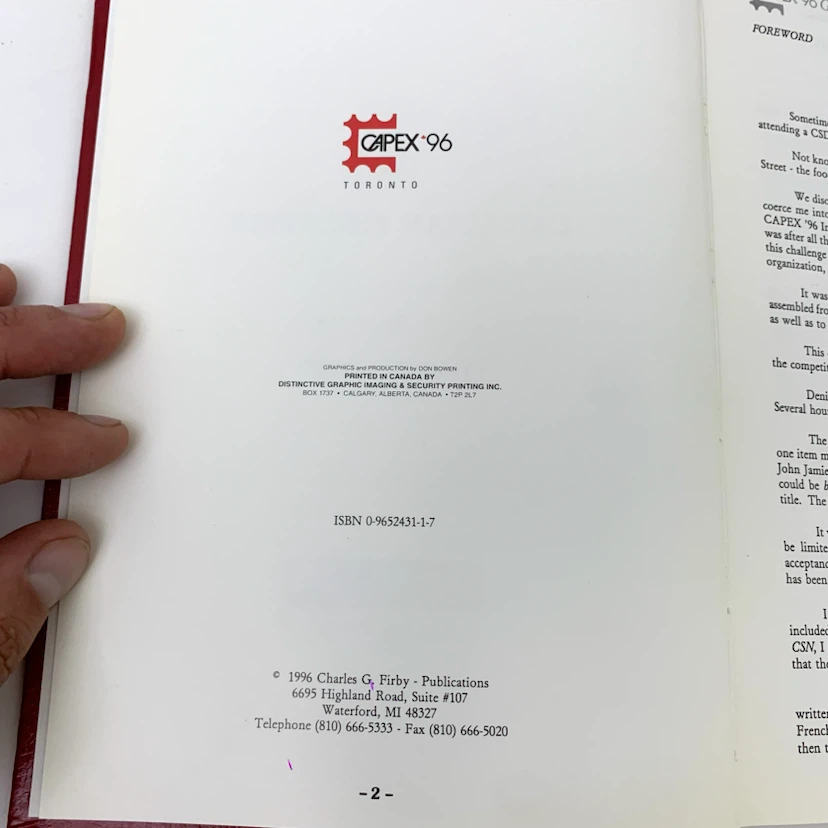 Limited Edition Canadian Philately Stamp Collecting CAPEX96 Book - photo 4