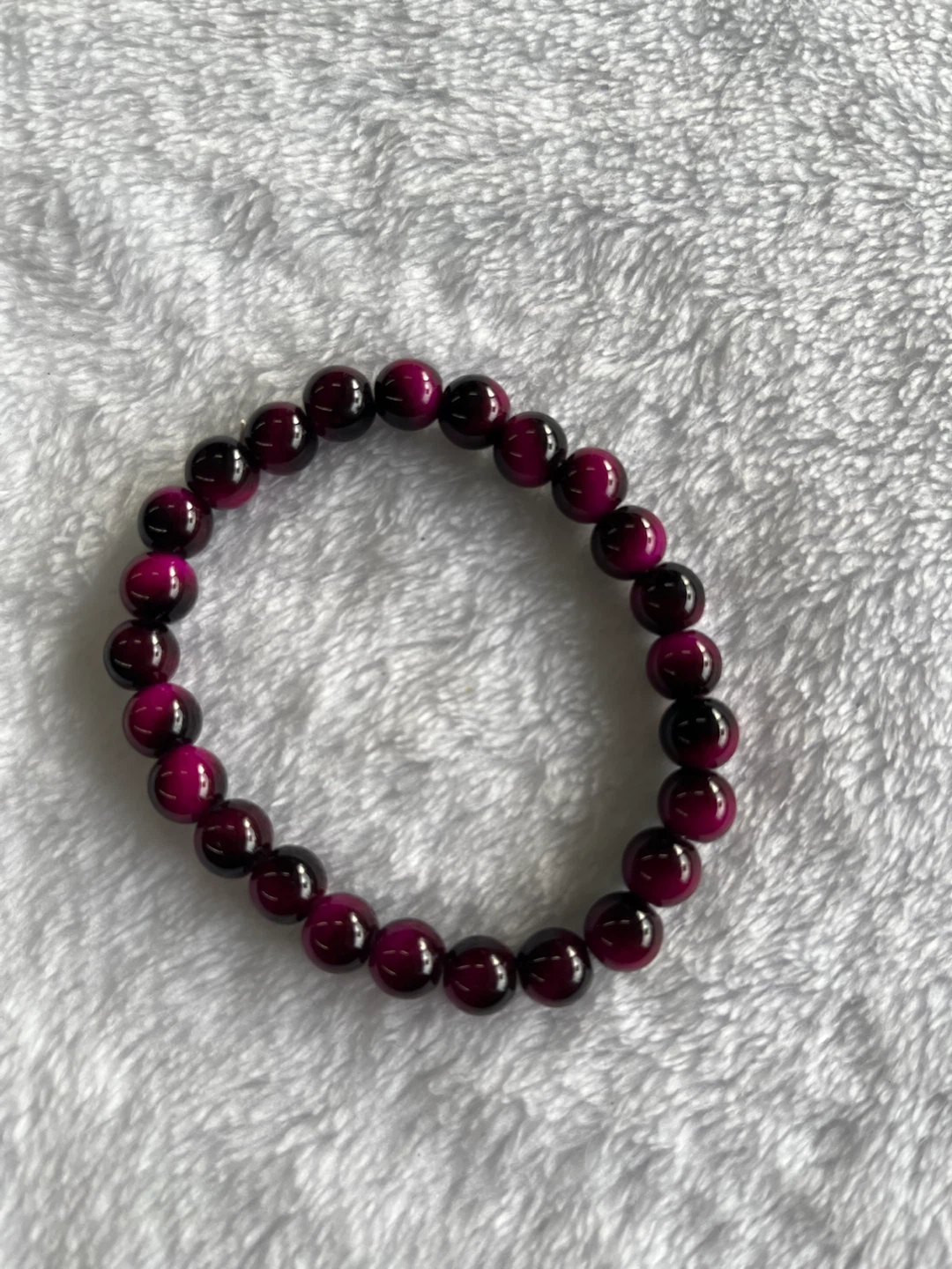 Purple Tiger's Eye Beaded Bracelet