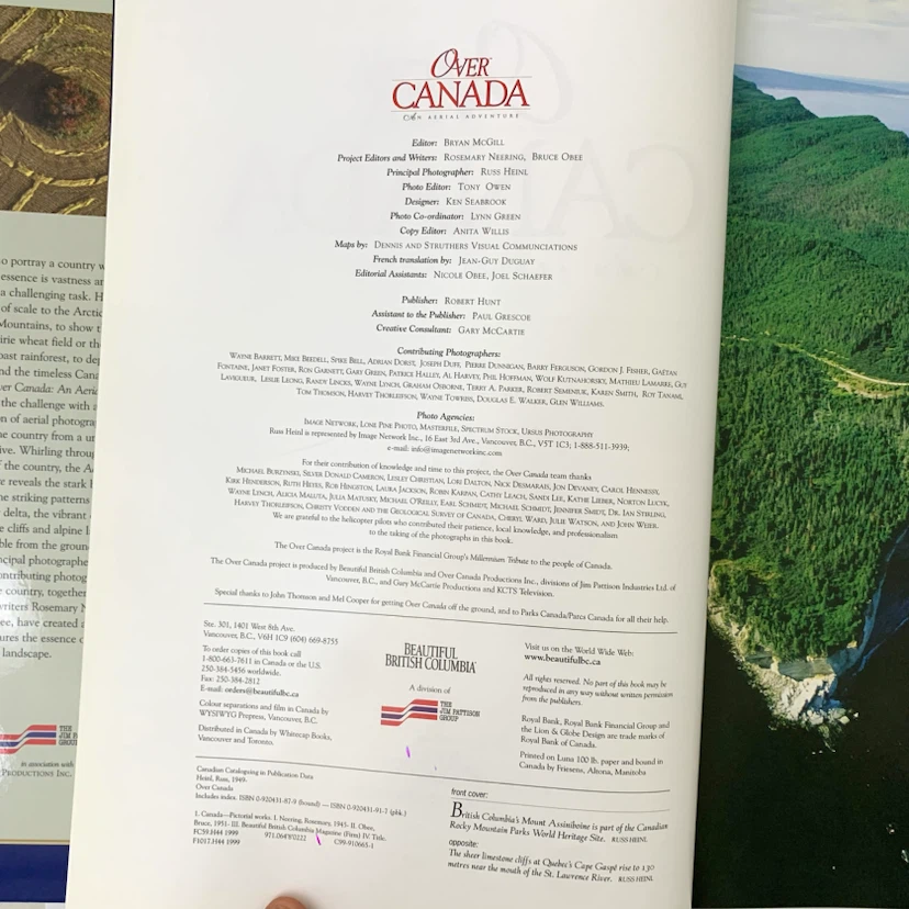 Over Canada Aerial Photography Coffee Table Hardcover Book - photo 3