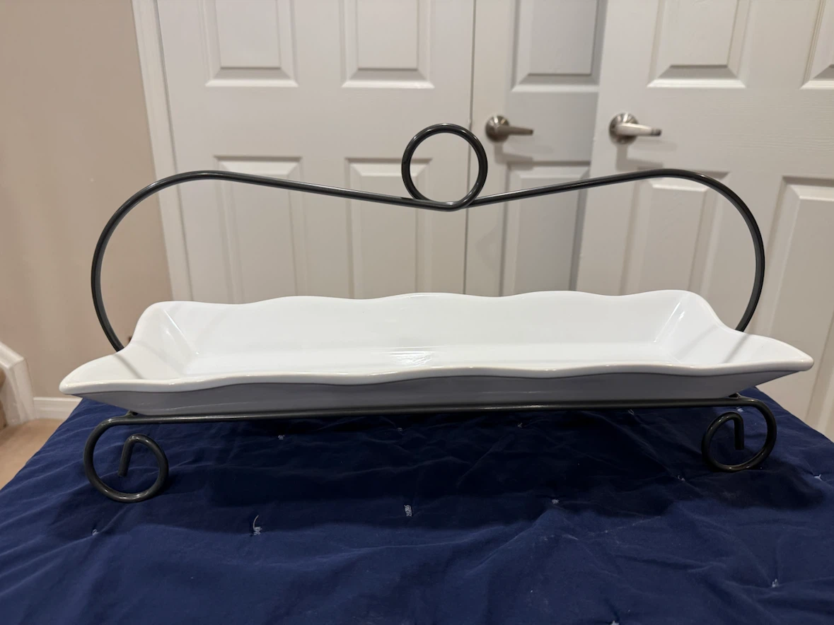 Hors d'oeuvre Platter with Stand 6.5in x 18in