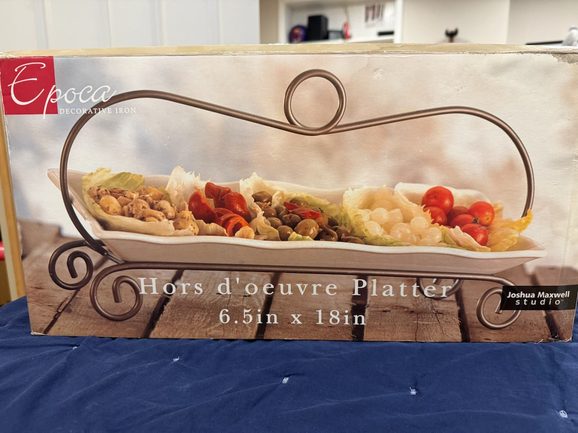 Hors d'oeuvre Platter with Stand 6.5in x 18in - photo 2